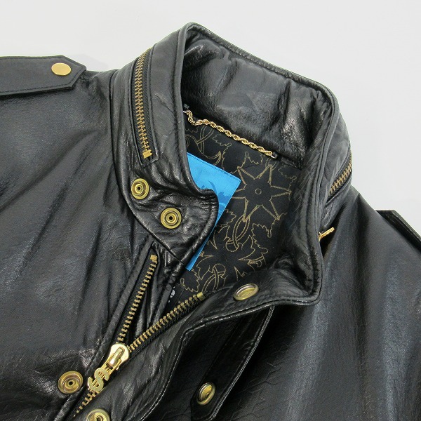 実際に弊社で買取させて頂いたSWAGGER/スワッガー レザー ブルゾン SWGJKT-299/Mの画像 7枚目