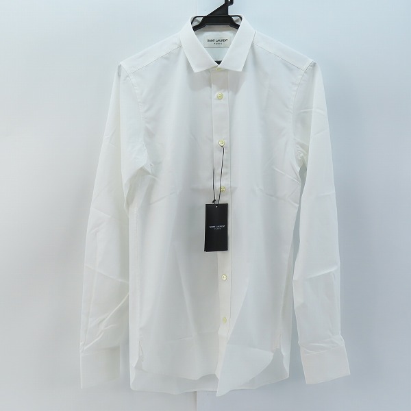 実際に弊社で買取させて頂いた(2)【未使用】SAINT LAURENT/サンローラン 17SS コットン ドレスシャツ 347342 YM16Q/36