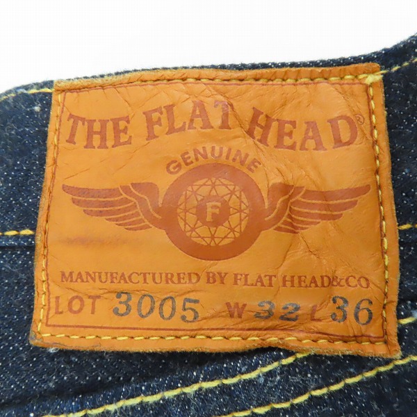 実際に弊社で買取させて頂いたTHE FLAT HEAD/フラットヘッド ボタンフライ デニムパンツ Lot.3005 /W32 L36の画像 2枚目