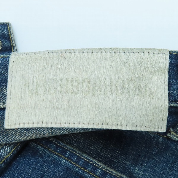 実際に弊社で買取させて頂いたNEIGHBORHOOD/ネイバーフッド 23SS SAVAGE DENIM DP MID/サベージ デニム ミッドパンツ 231XBNH-PTM08/Lの画像 3枚目