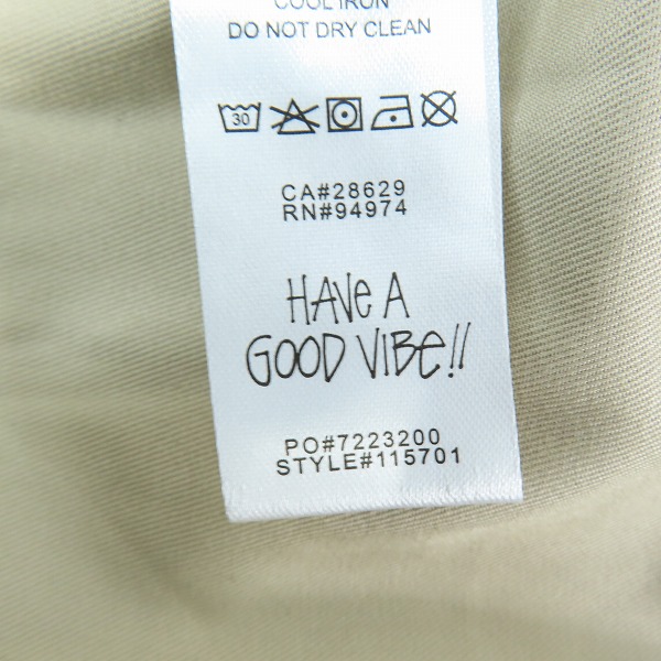 実際に弊社で買取させて頂いたStussy/ステューシー トレンチコート/XLの画像 6枚目