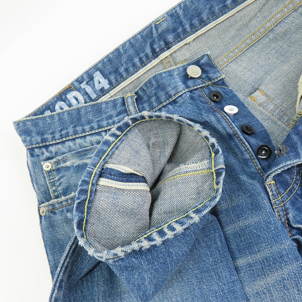 実際に弊社で買取させて頂いたvisvim/ビズビム SOCIAL SCULPTURE 10 DAMAGED-14/10D14 リペア加工 W34 L28の画像 3枚目