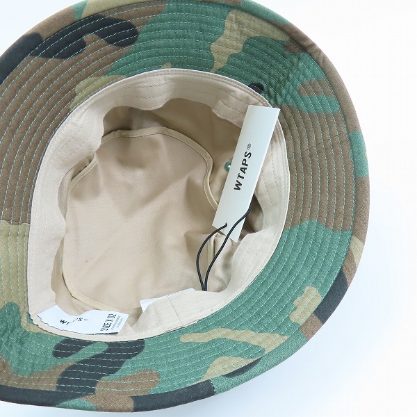 実際に弊社で買取させて頂いたWTAPS/ダブルタップス 2020AW BUCKET HAT M/WOODLAND バケットハット 202HCDT-HT15/02の画像 4枚目