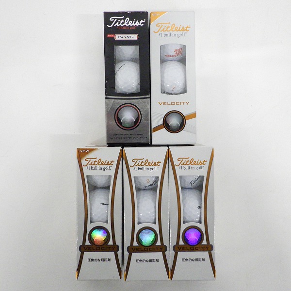 実際に弊社で買取させて頂いた【未使用】Titleist/タイトリスト VELOCITY/ベロシティ PRO V1x ゴルフボール ホワイト 5スリーブ/計15個