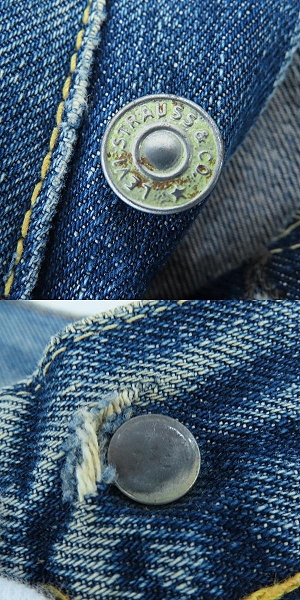 実際に弊社で買取させて頂いたLEVI'S/リーバイス ヴィンテージ 50s頃 501XX 隠しリベット刻印12/ボタン裏点々/オフセット デニム パンツ/ジーンズの画像 3枚目
