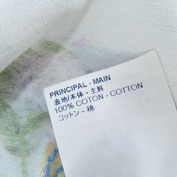 実際に弊社で買取させて頂いた【JPタグ】LOUIS VUITTON ヴァージルアブロー 20SS プリントエンブロイダリーフラワー RM201 NPG HIY96W 半袖Tシャツ/XLの画像 4枚目