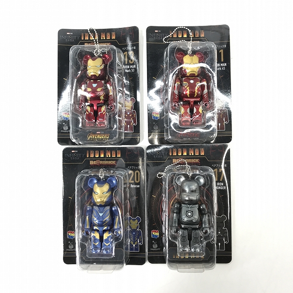 実際に弊社で買取させて頂いた【おまとめ/未開封】Happyくじ BE@RBRICK/ベアブリック アイアンマン マーク45/50/アイアンモンガ―/レスキュー 等の画像 1枚目