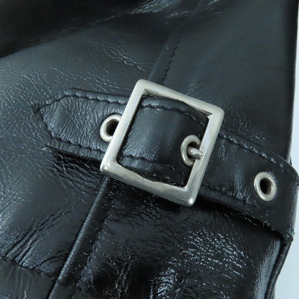 実際に弊社で買取させて頂いたSchott Bros/ショット ブロス 馬革/ホースハイド レザー 内キルティング シングル ライダースジャケット/38の画像 7枚目