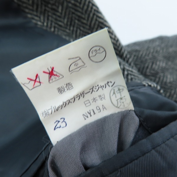 実際に弊社で買取させて頂いたBROOKS BROTHERS/ブルックスブラザーズ 346 2B テーラード ジャケット/94 A6の画像 4枚目