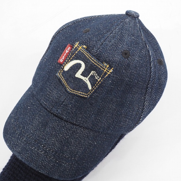実際に弊社で買取させて頂いたEVISU GOLF/エヴィスゴルフ/エビス デニム  キャップ型 ドライバー/1w用ヘッドカバーの画像 2枚目