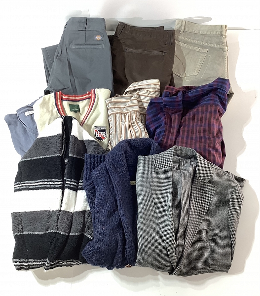 実際に弊社で買取させて頂いた【おまとめ】ユニバーサルランゲージ/ジャーナルスタンダード/ディッキーズ 等 長袖ジャケット/ニットトップス/パンツ 他