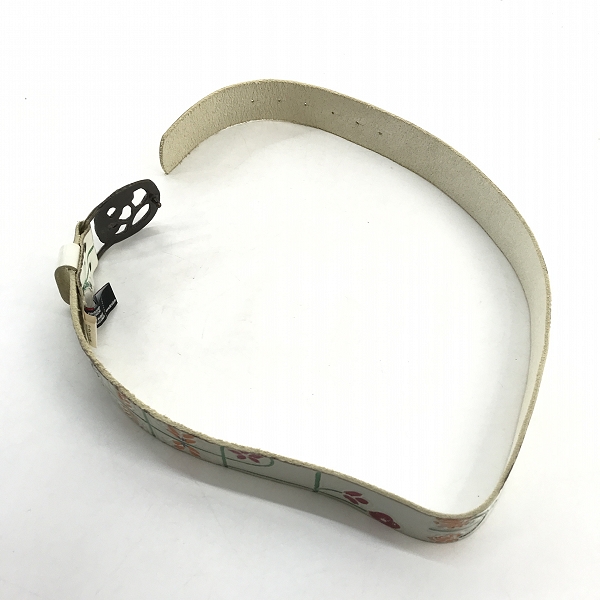 実際に弊社で買取させて頂いた【JPタグ】DIESEL/ディーゼル フラワー彫刻 バックル レザーベルト 90/36の画像 9枚目