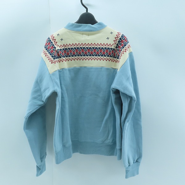 実際に弊社で買取させて頂いたTHE FLAT HEAD/フラットヘッド ジップアップ スウェット ブルー系/M 38-40の画像 1枚目