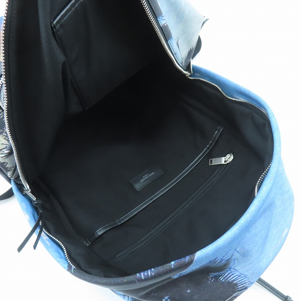 実際に弊社で買取させて頂いたSAINT LAURENT/サンローラン シティ バックパック エコニル/スムースレザー/ナイロン "アズール/オレンジ" 534967FAAFP4383の画像 6枚目