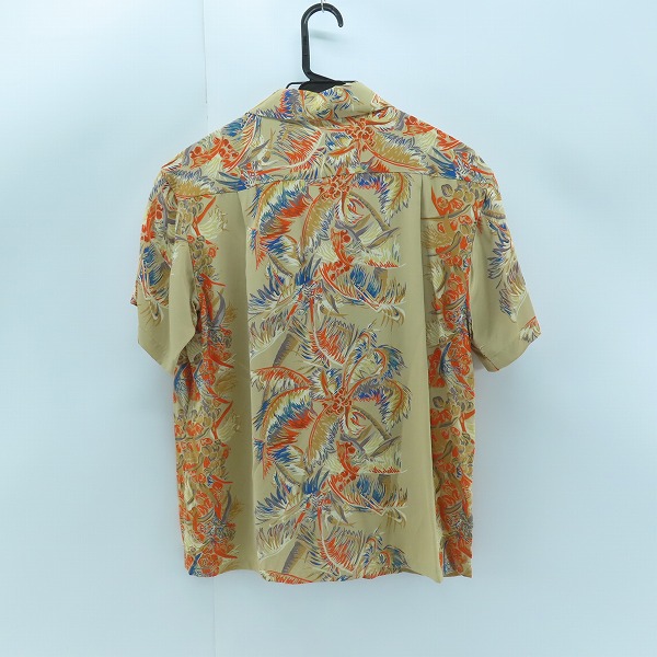 実際に弊社で買取させて頂いたTHE FLAT HEAD/フラットヘッド Palms パームツリー アロハシャツ ヤシの木柄/Mの画像 1枚目