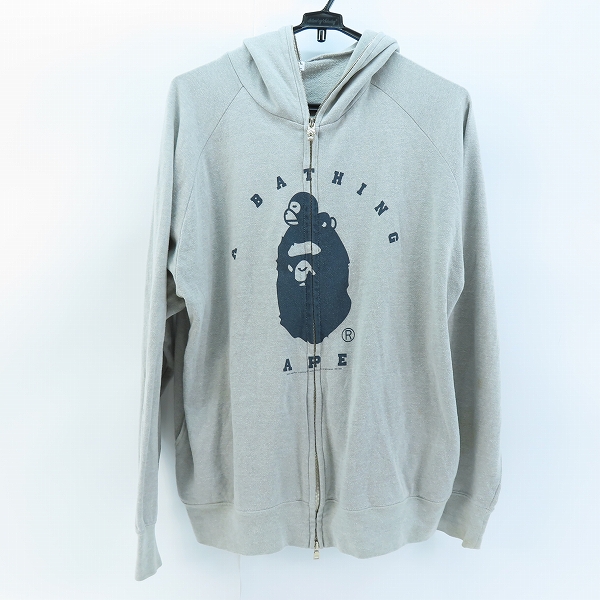 実際に弊社で買取させて頂いたA BATHING APE/アベイシングエイプ  BABY MILO ジップアップ パーカー グレー/L