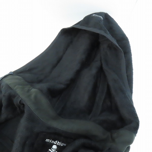 実際に弊社で買取させて頂いたmastermind JAPAN/マスターマインドジャパン 11AW/mindblow期 シルク100% ジップパーカー スカル刺繍 MZ-BL07-41/Lの画像 8枚目