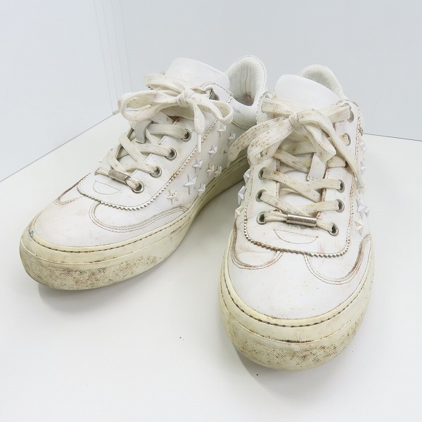 実際に弊社で買取させて頂いたJIMMY CHOO/ジミーチュウ スタッズ レザースニーカー/41