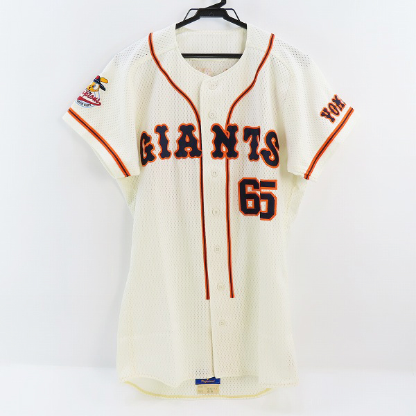 実際に弊社で買取させて頂いたDESCENTE/デサント製 読売ジャイアンツ/巨人 ＃65渡辺 政仁 支給品 ユニフォーム/Lの画像 0枚目