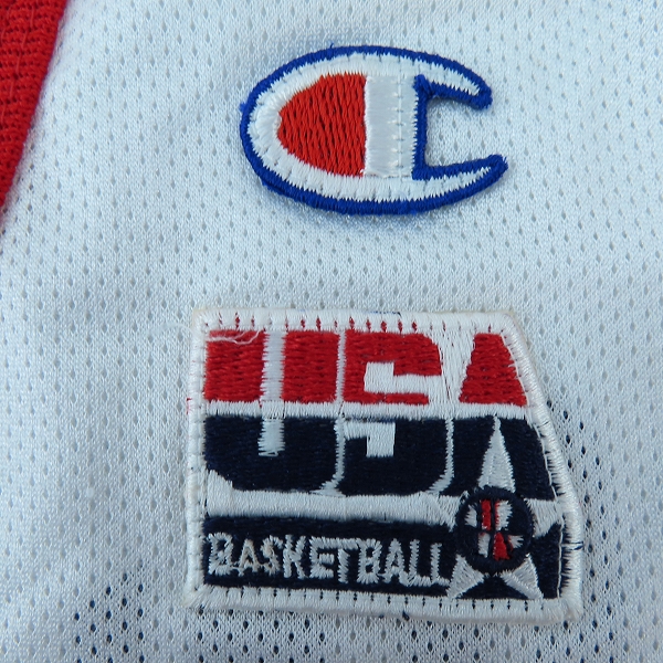 実際に弊社で買取させて頂いた【未使用】Champion/チャンピオン アメリカ代表 オリンピック ドリームチーム ユニフォーム #9 ミッチ・リッチモンド/白/40の画像 5枚目