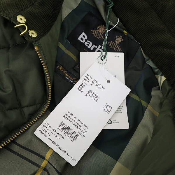 実際に弊社で買取させて頂いた【未使用】Barbour/バブアー ミドルレングス キルティング コート 242LQU1760/10の画像 7枚目