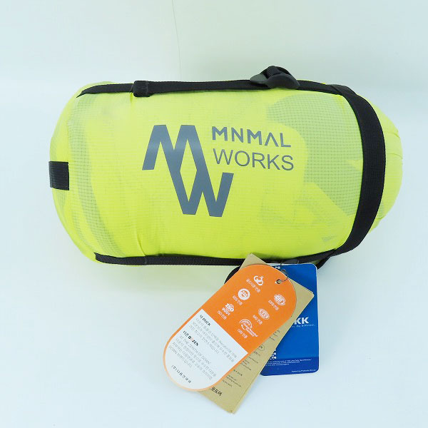 実際に弊社で買取させて頂いた【未使用】MINIMAL WORKS/ミニマルワークス CHAMELEON 350/シュラフ/寝袋 ライム MGSL-CL351-GO0LIの画像 6枚目