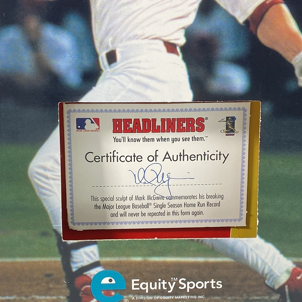 実際に弊社で買取させて頂いたEquity Sports HEADLINERS XL  セントルイス・カージナルス McGWIRE/マーク・マグワイア 1998 フィギュアの画像 6枚目