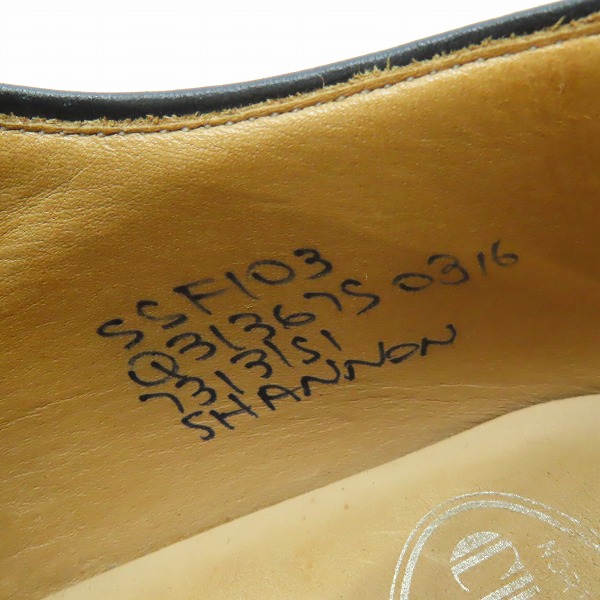 実際に弊社で買取させて頂いたChurch's/チャーチ SHANNON/シャノン プレーントゥシューズ 7313/55Fの画像 5枚目