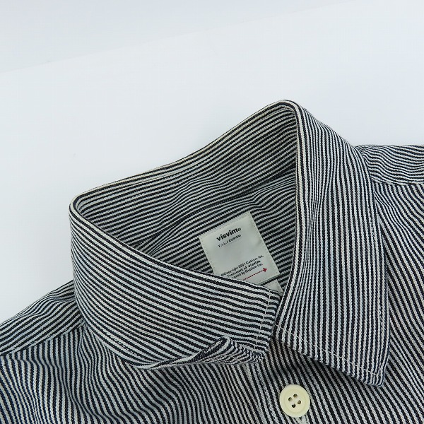 実際に弊社で買取させて頂いたvisvim/ビズビム SS LUMBER L/S HICKORY ヒッコリー ストライプ柄 長袖シャツ/ワークジャケット 0121205007003 3の画像 5枚目