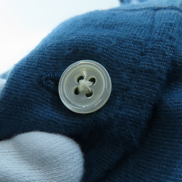 実際に弊社で買取させて頂いたWACKO MARIA/ワコマリア チェック柄 オープンカラー 長袖シャツ ブルー系/XLの画像 5枚目