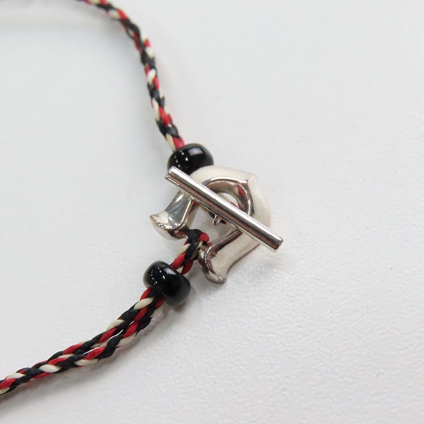 実際に弊社で買取させて頂いたAMP JAPAN/アンプジャパン ホースシュー ブレスレット レッド/ブラック の画像 3枚目