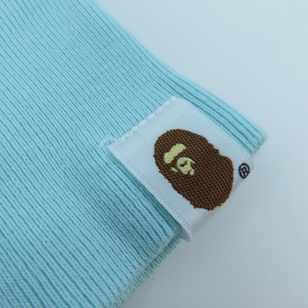 実際に弊社で買取させて頂いたA BATHING APE/アベイシングエイプ  マイロ ジップアップ パーカー ライトブルー/Lの画像 4枚目