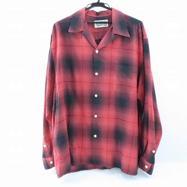 実際に弊社で買取させて頂いたWACKO MARIA/ワコマリア チェックシャツ レッド系/XL