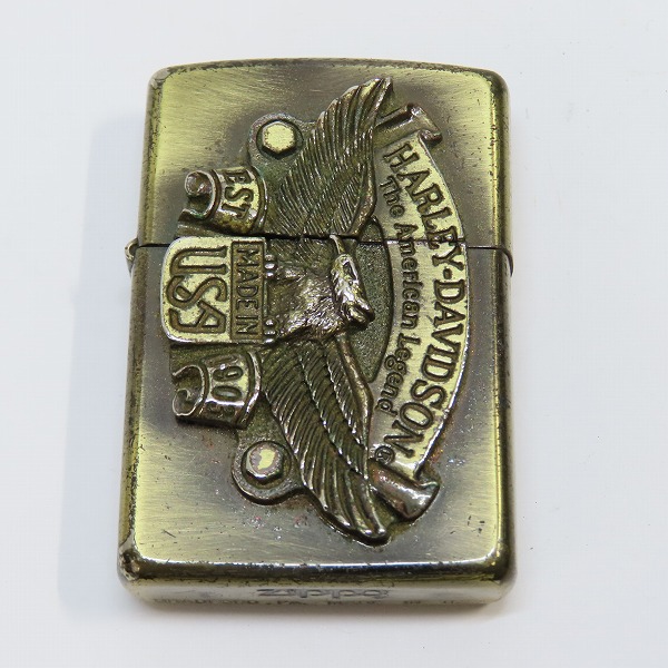 実際に弊社で買取させて頂いたZIPPO/ジッポー HARLEY-DAVIDSON/ハーレーダビッドソン THE AMERICAN LEGEND メタル貼り/1994年製