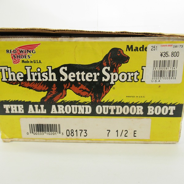 実際に弊社で買取させて頂いたRED WING/レッドウイング 犬タグ スウェード アイリッシュセッター 08173/7.5Eの画像 9枚目