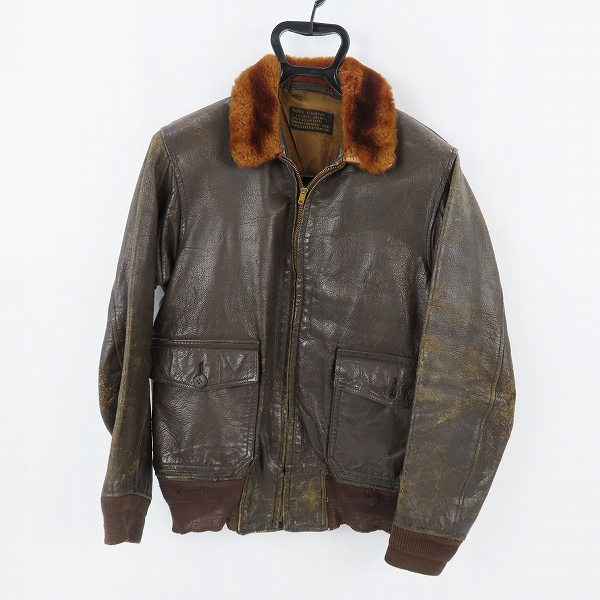 実際に弊社で買取させて頂いたA.PRITZKER & SONS社製 US NAVY 55J14 ヴィンテージ/ビンテージ G-1 フライトジャケット