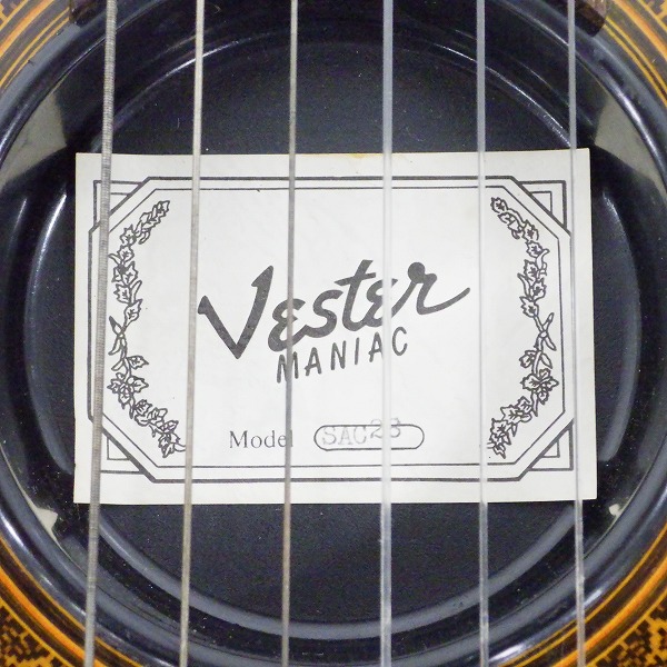 実際に弊社で買取させて頂いた★VESTER MANIAC/ベスタ―マニアック SAC-28 エレガットギター ソフトケース付の画像 4枚目