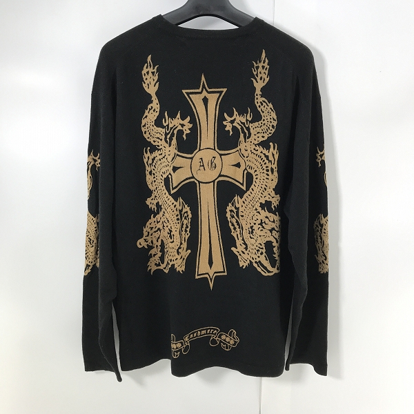 実際に弊社で買取させて頂いたA＆G/エーアンドジー カシミヤ ニット クロス カットソー /Mの画像 1枚目