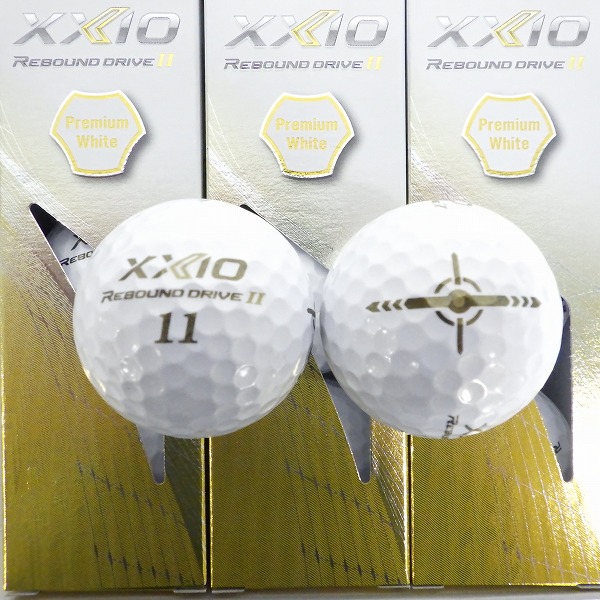 実際に弊社で買取させて頂いた【未使用】DUNLOP/ダンロップ XXIO/ゼクシオ REBOUND DRIVE Ⅱ ゴルフボール プレミアムホワイト 1ダースの画像 1枚目