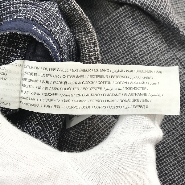 実際に弊社で買取させて頂いたADOLFO DOMINGUEZ/アドルフォドミンゲス テーラードジャケット /56の画像 4枚目