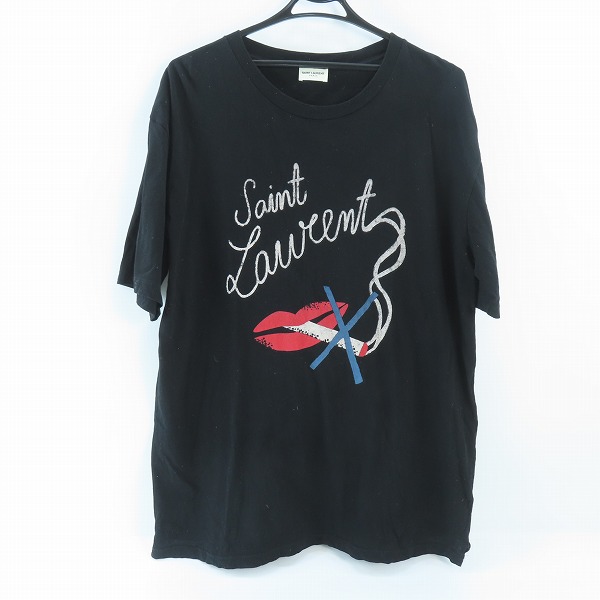 実際に弊社で買取させて頂いたSAINT LAURENT PARIS/サンローラン・パリ 17AW リップ シガー ノースモーキング Tシャツ 482676/L