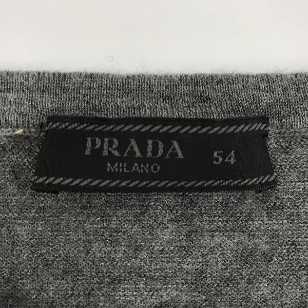 実際に弊社で買取させて頂いたPRADA /プラダ カシミヤ セーター グレー/54の画像 2枚目
