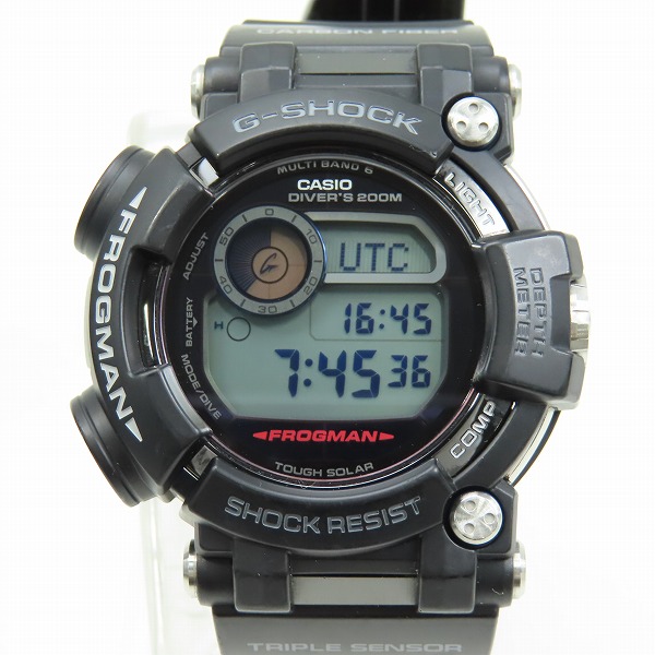 実際に弊社で買取させて頂いたG-SHOCK/Gショック FROGMAN/フロッグマン MASTER OF G/マスターオブG タフソーラー GWF-D1000-1JFの画像 1枚目