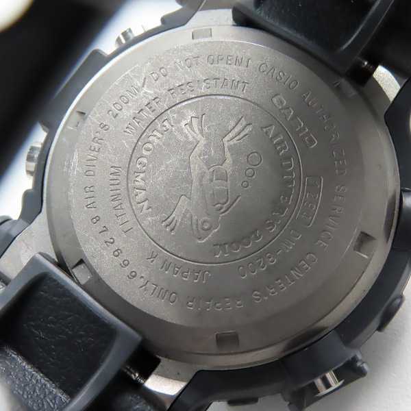 実際に弊社で買取させて頂いたG-SHOCK/Gショック 2代目 FROGMAN フロッグマン DW-8200-1Aの画像 5枚目