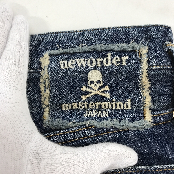実際に弊社で買取させて頂いたmastermind JAPAN/マスターマインドジャパン 12AW neworder期 ダブルウエスト ジャガードデニムパンツ LMB2-PA06-02-D/1の画像 2枚目