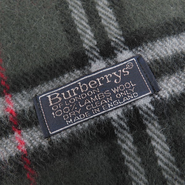 実際に弊社で買取させて頂いたBurberrys/バーバリーズ ノバチェック柄 ウールマフラー ダークグレーの画像 2枚目