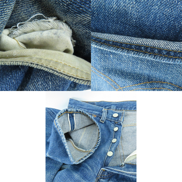 実際に弊社で買取させて頂いたLevis/リーバイス 501 66前期 刻印6/点々 スモールe バックポケットシングル ヴィンテージ デニムパンツ/W29L32の画像 8枚目