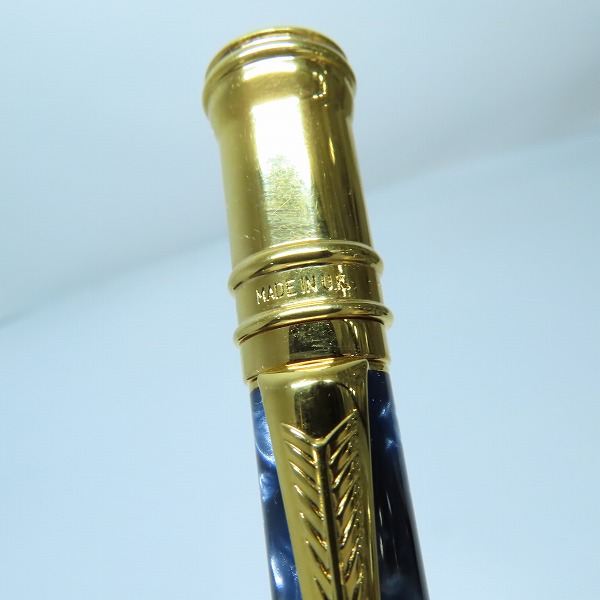 実際に弊社で買取させて頂いたPARKER/パーカー デュオフォールド マーブルブルー ボールペンの画像 4枚目