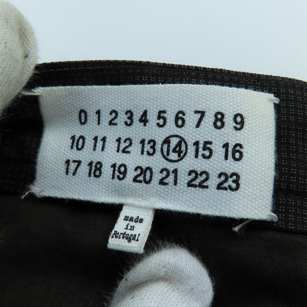 実際に弊社で買取させて頂いたMaison Martin Margiela 14/メゾンマルタンマルジェラ 13AW ストレートチノスラックスパンツ S50KA0262/48の画像 3枚目