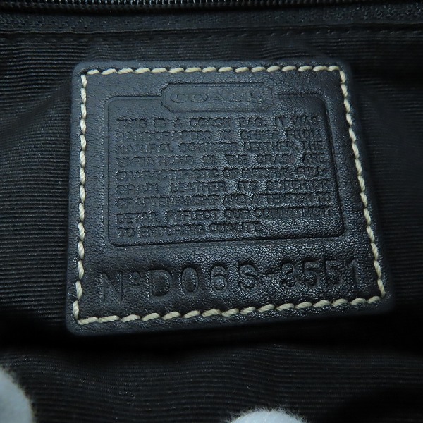実際に弊社で買取させて頂いたCOACH/コーチ ワンショルダー ハンドバッグ ポーチ 3551の画像 4枚目